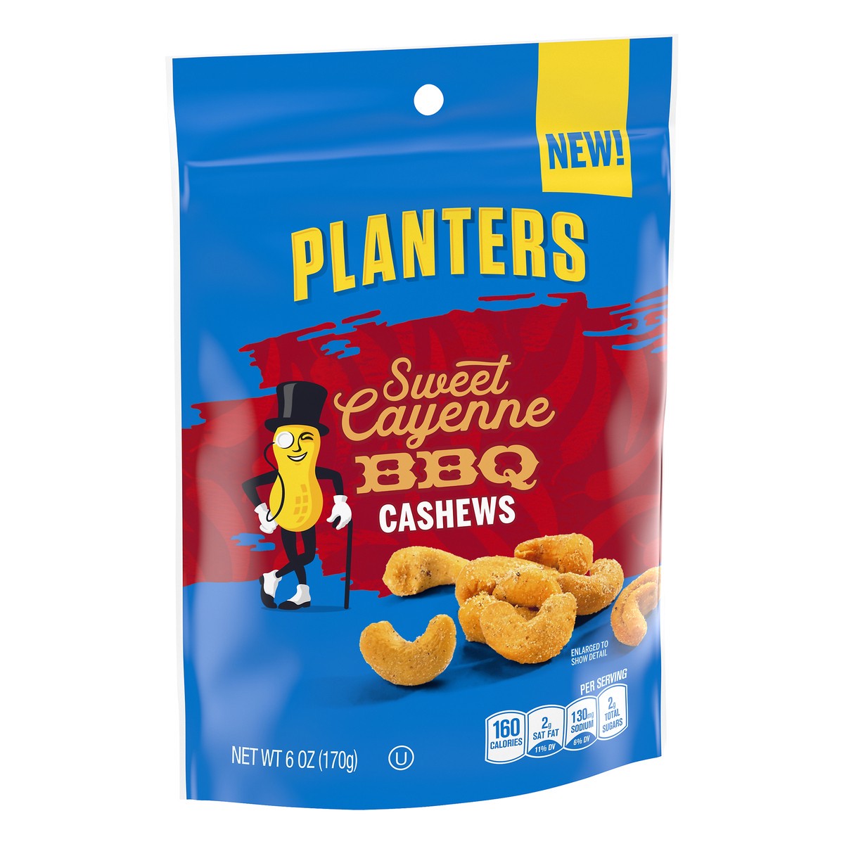 slide 2 of 10, Planters Sweet Cayenne BBQ Cashews, 6 oz Bag, 