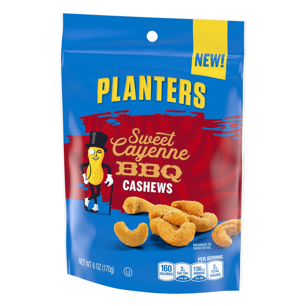 slide 3 of 10, Planters Sweet Cayenne BBQ Cashews, 6 oz Bag, 