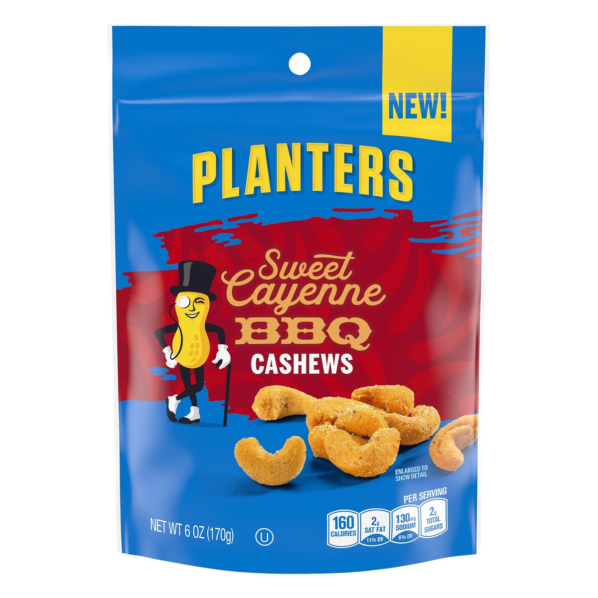 slide 1 of 10, Planters Sweet Cayenne BBQ Cashews, 6 oz Bag, 