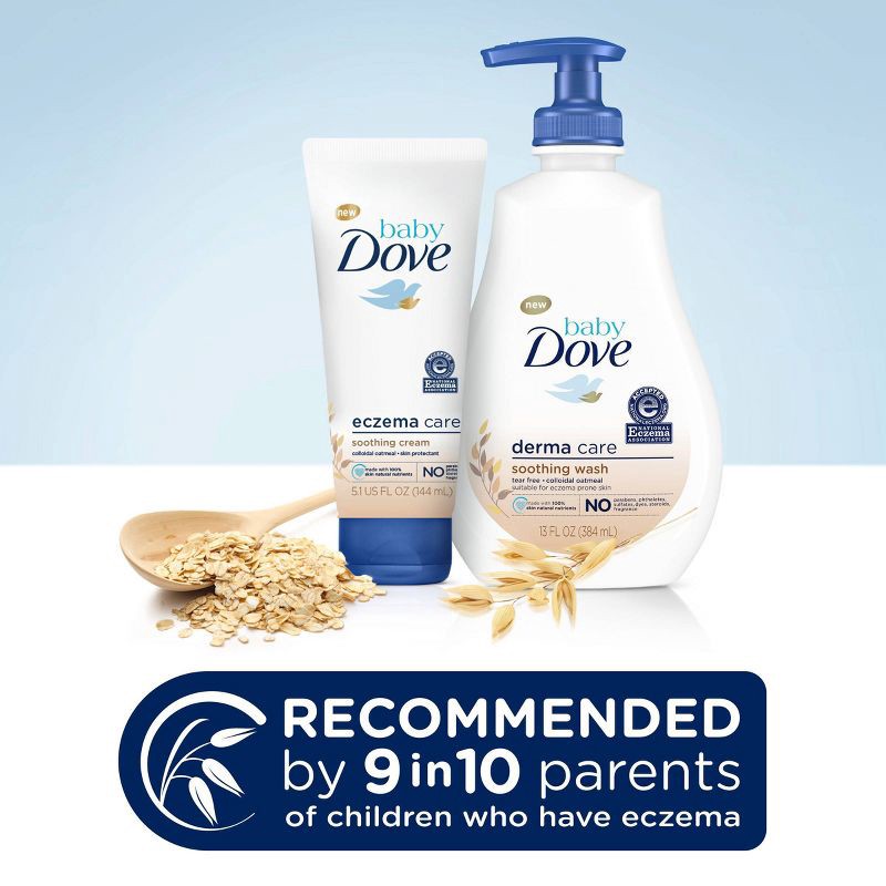slide 6 of 11, Baby Dove Derma Care Soothing Baby Body Wash & Shampoo with Colloidal Oatmeal - 13 fl oz, 13 fl oz