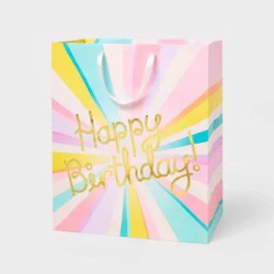 XLarge 'Happy Birthday' Birthday Gift Bag Colorful - Spritz™