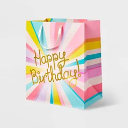 XLarge 'Happy Birthday' Birthday Gift Bag Colorful - Spritz™