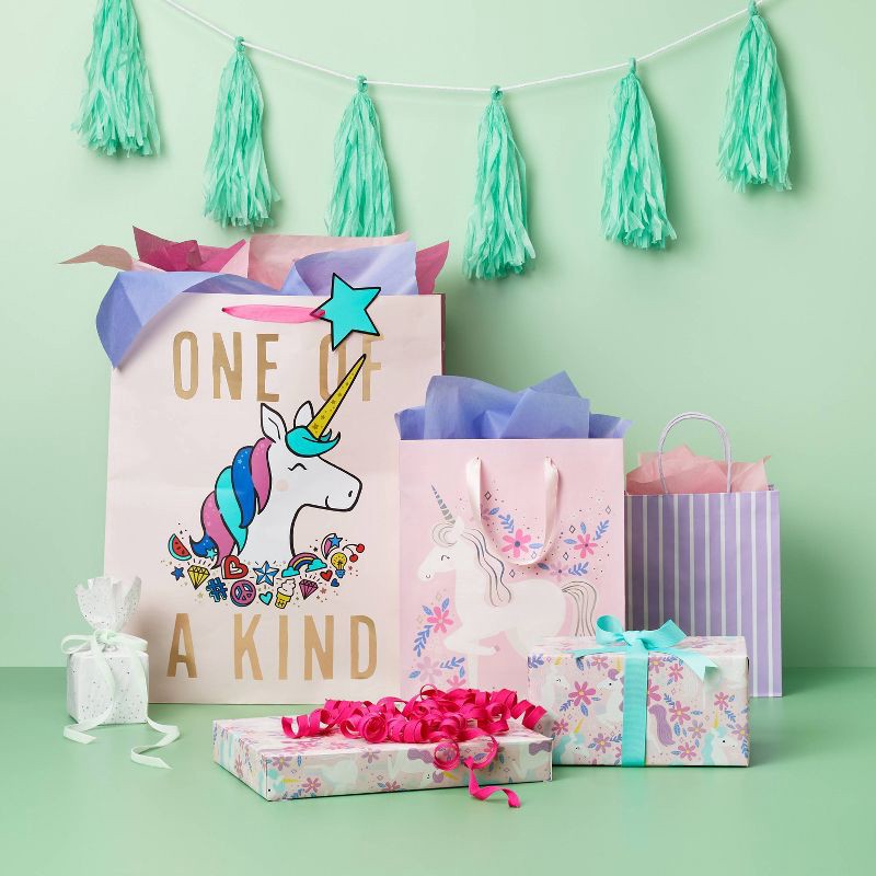 slide 2 of 3, Unicorns Wrapping Paper - Spritz™, 1 ct