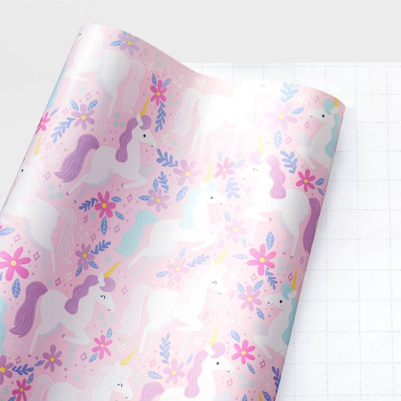 slide 3 of 3, Unicorns Wrapping Paper - Spritz™, 1 ct