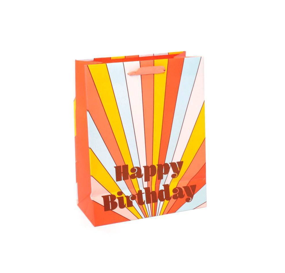 slide 2 of 3, "Happy Birthday" Medium Bag Yellow - Spritz, 1 ct