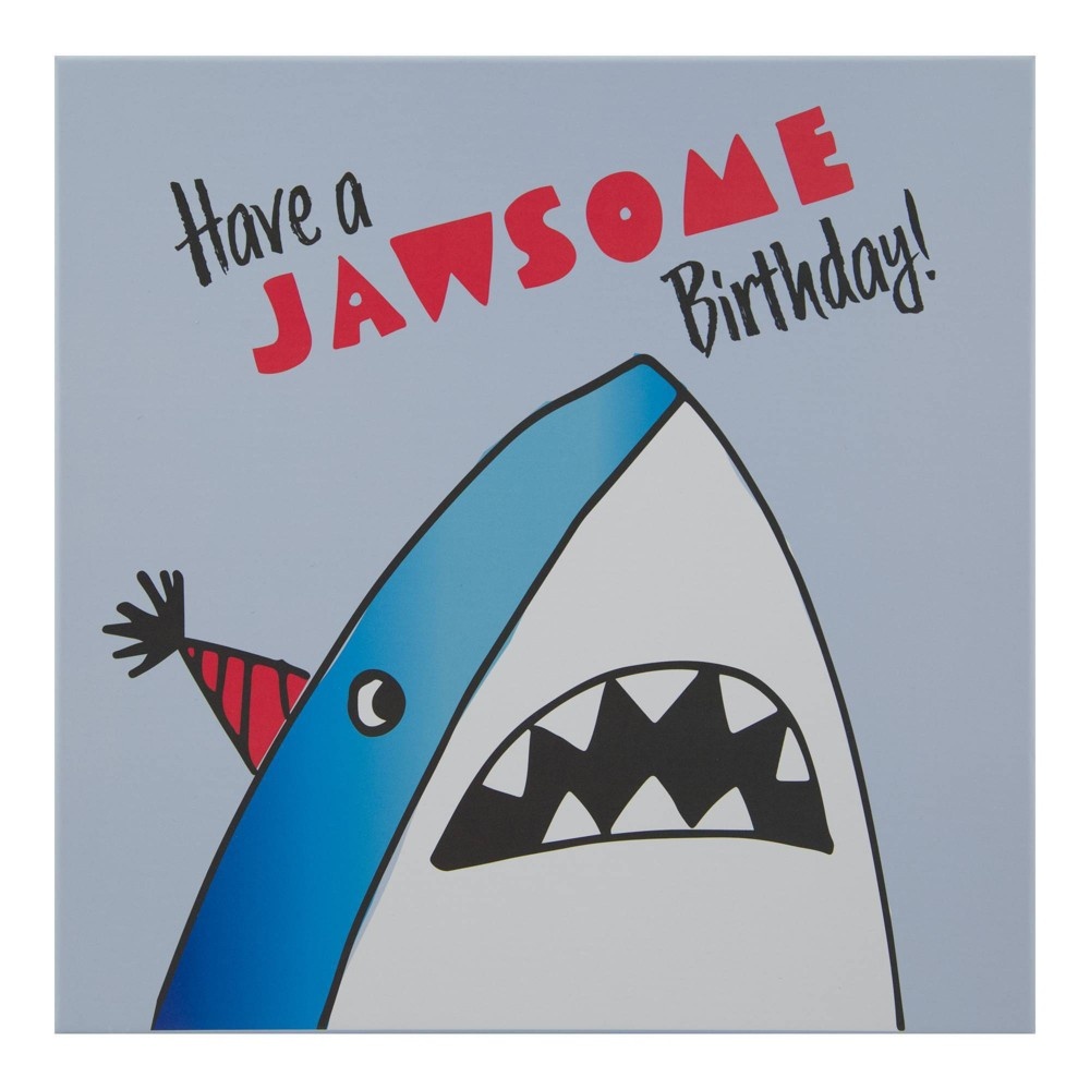 slide 2 of 3, Shark Print Container Gift Box - Spritz, 1 ct