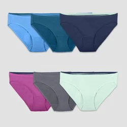 Fruit of the Loom Women's 6pk Breathable Micro-Mesh Bikini Underwear - Colors May Vary 6: Moisture Wicking, Lightweight, Tagless, Mid Rise