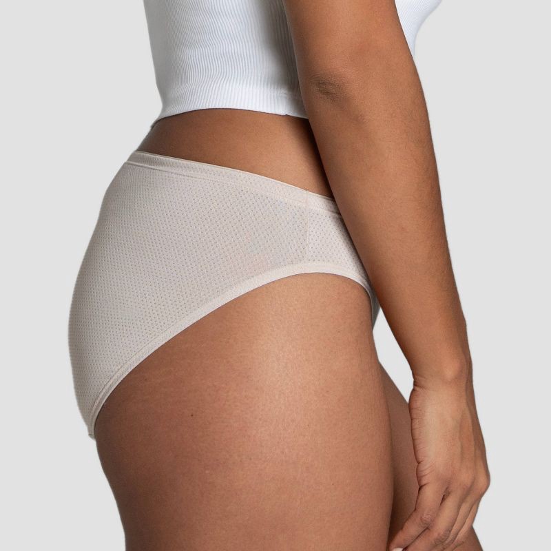 slide 3 of 5, Fruit of the Loom Women's 6pk Breathable Micro-Mesh Bikini Underwear - Colors May Vary 9: Moisture Wicking, Lightweight, Tagless Design, 6 ct