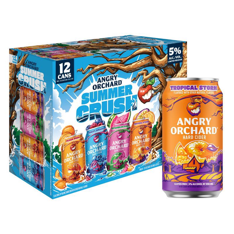 slide 1 of 9, Angry Orchard Hard Cider Seasonal Variety Pack - 12pk/12 fl oz Cans, 12 ct; 12 fl oz