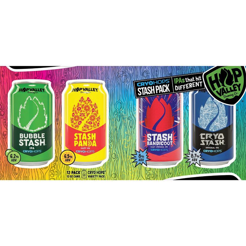 slide 8 of 9, Hop Valley Brewing Co. Hop Valley Brewing IPA Variety Pack - 12pk/12 fl oz Cans, 12 ct; 12 fl oz