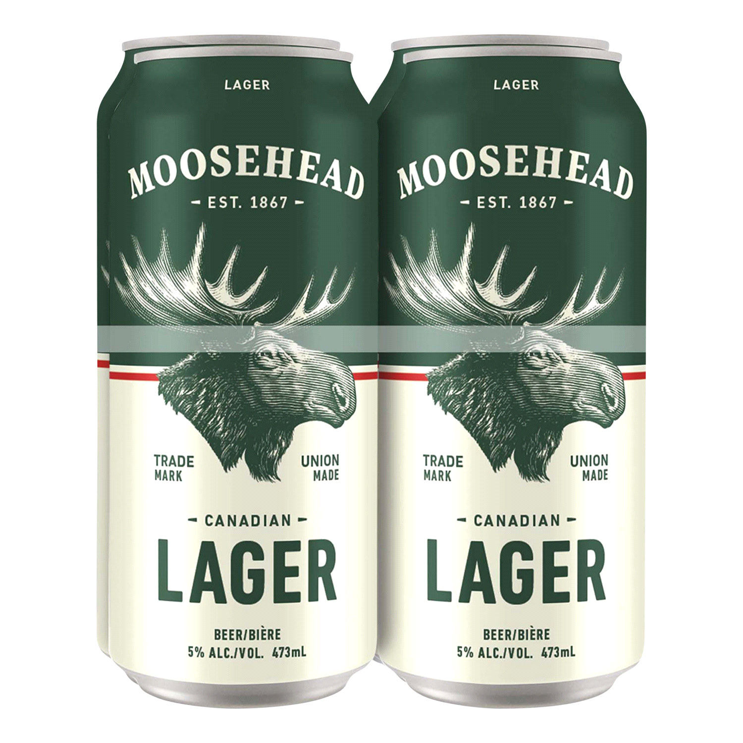 slide 1 of 1, Moosehead Canadian Lager Beer 4 - 1 pt Cans, 4 ct