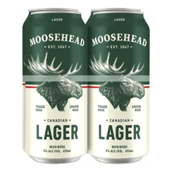 Moosehead Canadian Lager Beer 4 - 1 pt Cans
