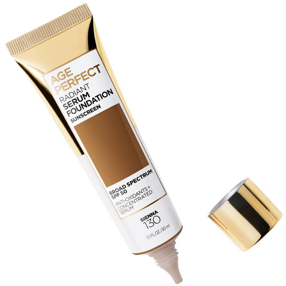 slide 6 of 7, L'Oreal Paris Age Perfect Radiant Serum Foundation with SPF 50 - 130 Sienna - 1 fl oz, 1 fl oz