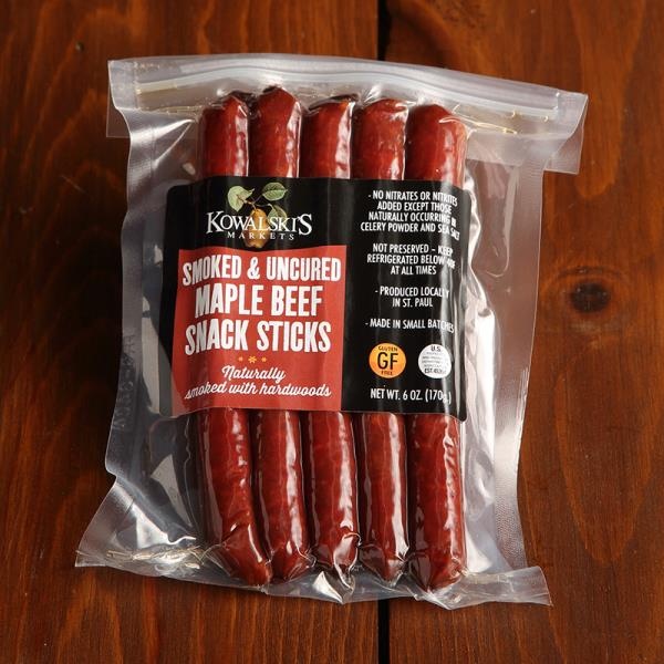 slide 1 of 1, Kowalski's Maple Beef Sticks, 6 oz