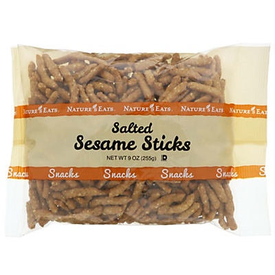 slide 1 of 1, Texas Star Nut & Food Salted Sesame Sticks, 9 oz