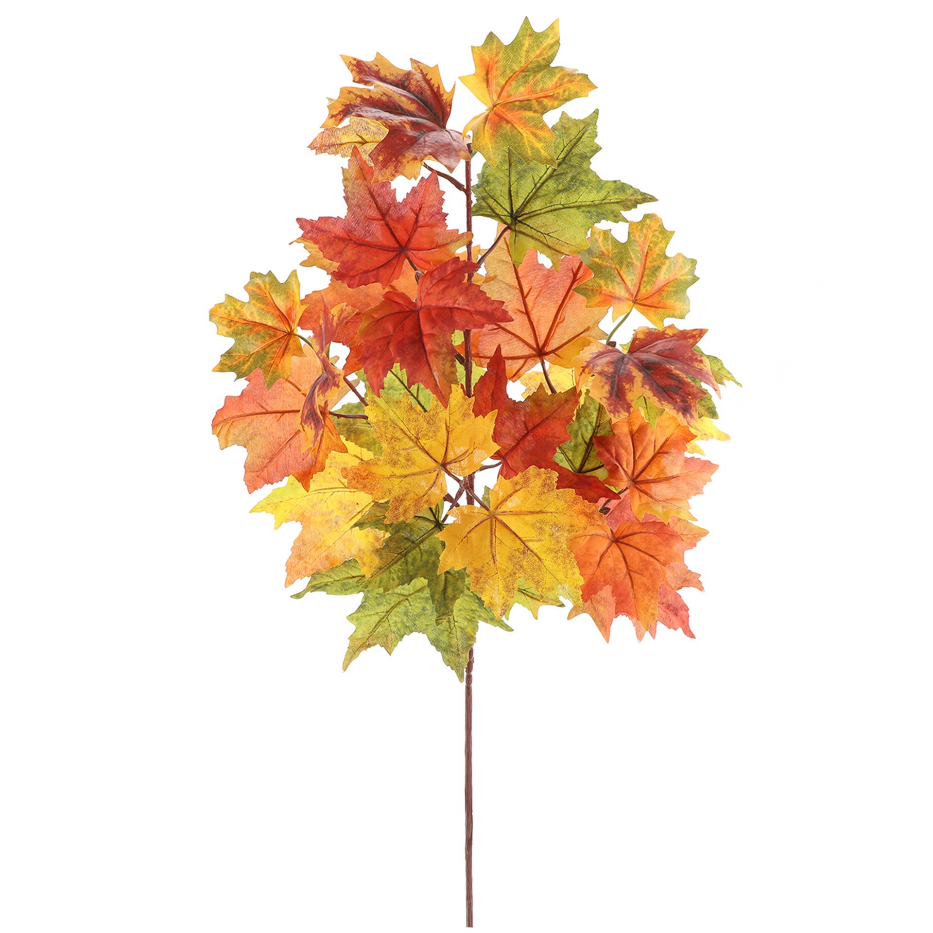 slide 2 of 3, 37" Orange & Green Maple Leaves Stem By Ashland, 14 in x 9 in x 37 in