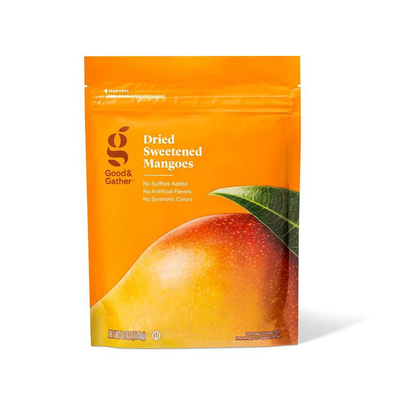 slide 1 of 3, Dried Sweetened Mangos - 6oz - Good & Gather™, 6 oz