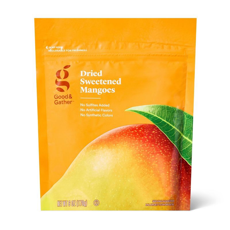 slide 1 of 4, Dried Sweetened Mangos - 6oz - Good & Gather™, 6 oz