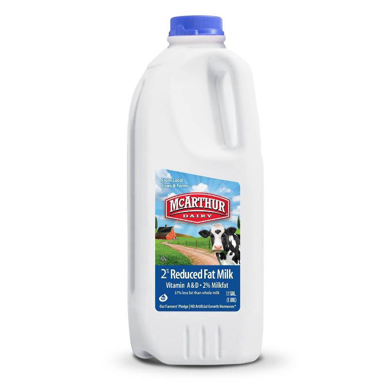 slide 1 of 2, McArthur Dairy 2% Reduced Fat Milk - 0.5gal, 1/2 gal