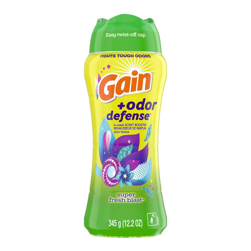slide 1 of 1, Gain Odor Defense In-wash Scent Booster, Super Fresh Blast scent, 10.7 OZ, 2 in 1 Freshness plus Odor Protection, laundry scent beads, 10.7 oz