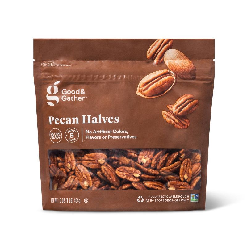slide 1 of 1, Pecan Halves - 16oz - Good & Gather™, 16 oz