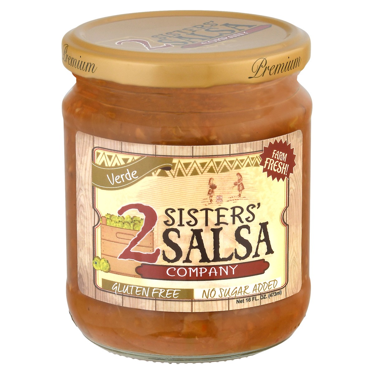 slide 11 of 11, 2 Sisters' Salsa Premium Verde Salsa 16 fl oz, 16 fl oz