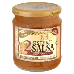 2 Sisters' Salsa Premium Verde Salsa 16 fl oz