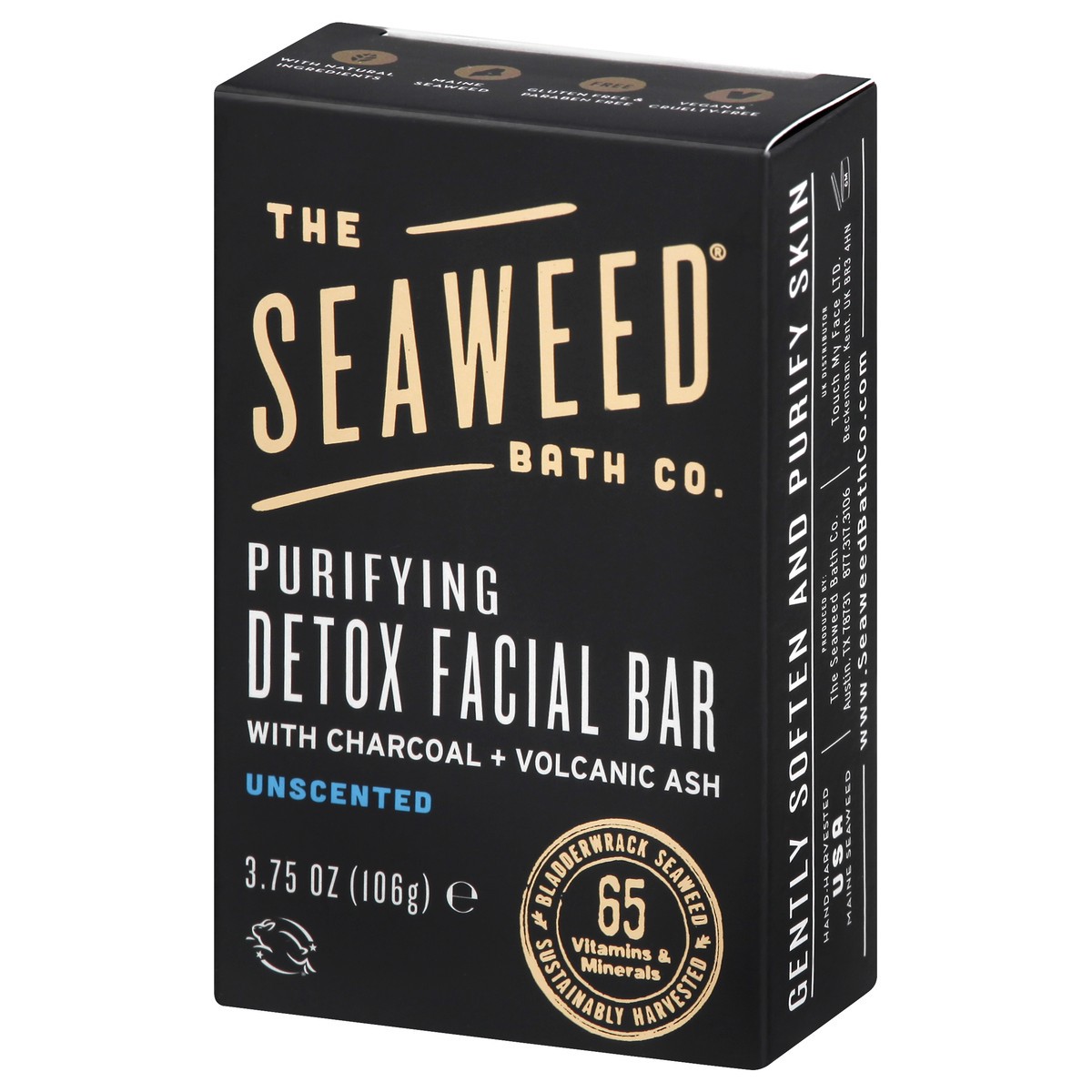 slide 3 of 9, The Seaweed Bath Co. Detox Facial Bar Purifying with Charcoal + Volcanic Ash Unscented, 3.75 oz