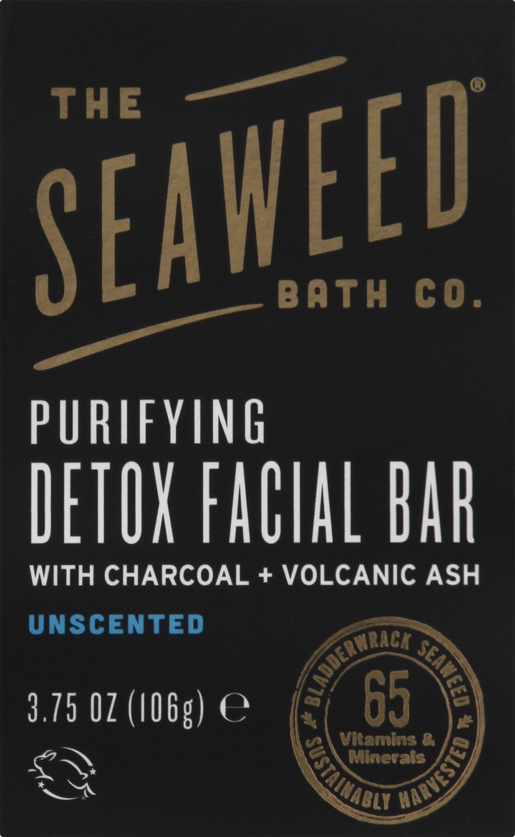 slide 8 of 9, The Seaweed Bath Co. Detox Facial Bar Purifying with Charcoal + Volcanic Ash Unscented, 3.75 oz