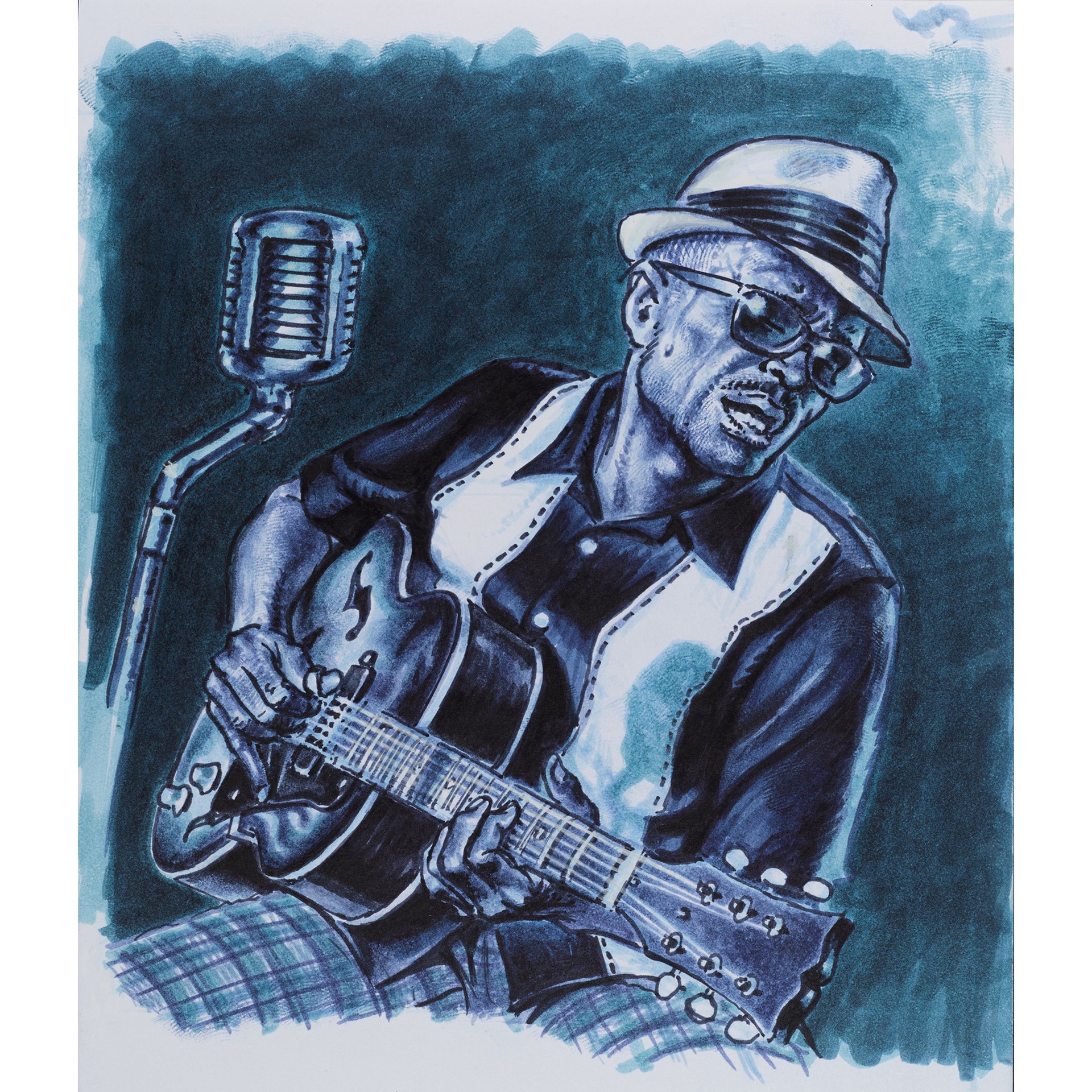 slide 4 of 4, Faber-Castell Pitt The Blues Artist Brush Pen Set, 8 brush tip pens