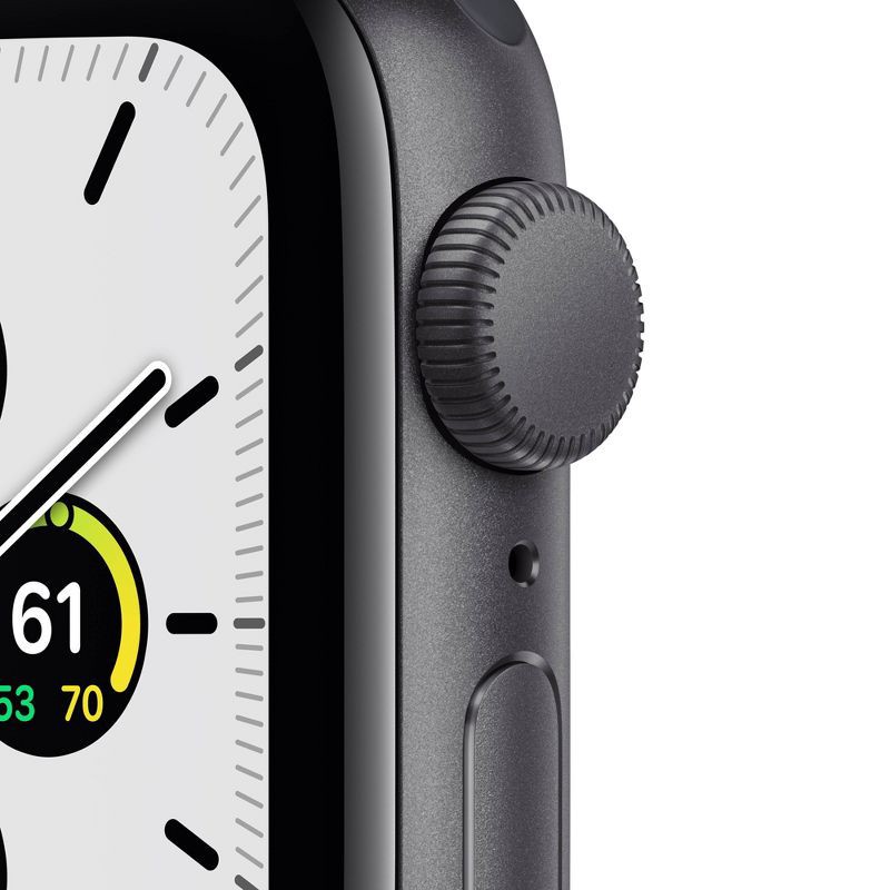 slide 2 of 7, Apple Watch SE GPS (1st generation) 44mm Space Gray Aluminum Case with Midnight Sport Band, 1 lb