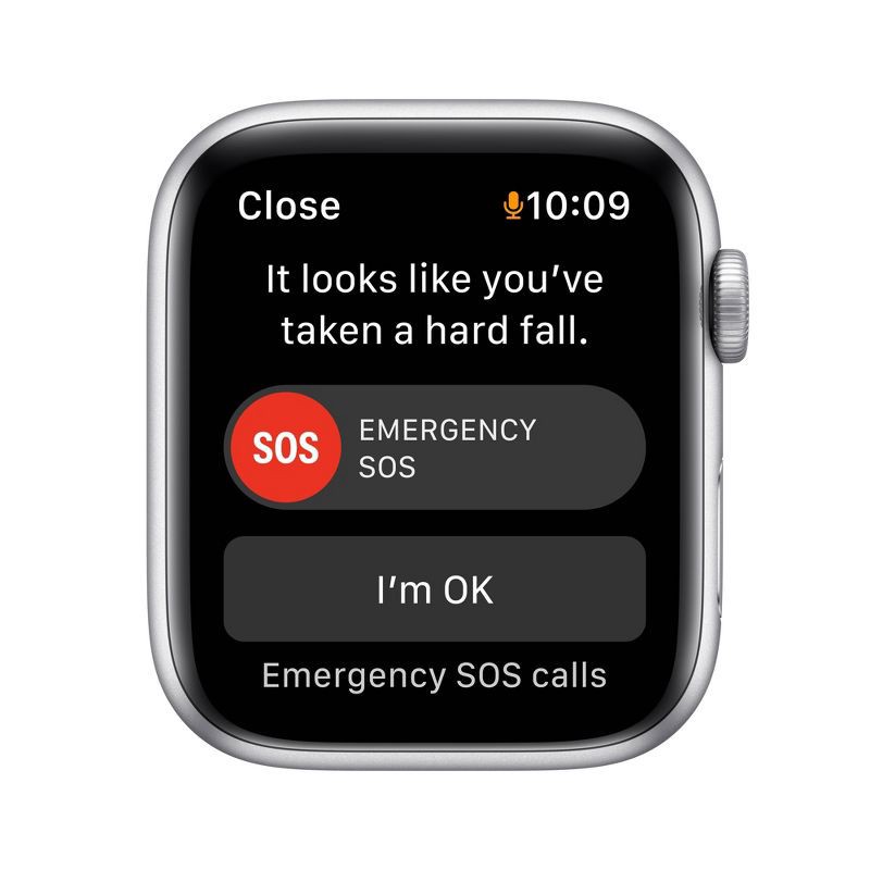 slide 5 of 7, Apple Watch SE GPS (1st generation) 40mm Silver Aluminum Case with Abyss Blue Sport Band, 1 ct