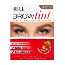 Ardell Brow Tint Kit - Light Brown: Paraben-Free, Vegan, Includes Spoolie Brush, Cream Form