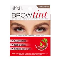 Ardell Brow Tint Kit - Light Brown: Paraben-Free, Vegan, Includes Spoolie Brush, Cream Form