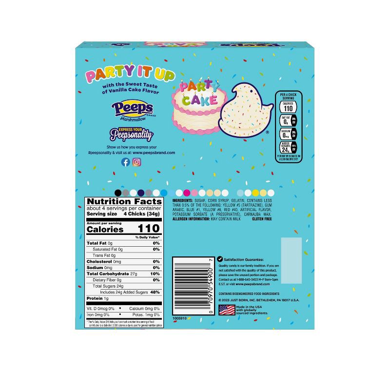 slide 6 of 6, Peeps Easter Party Cake Marshmallow Chicks - 4.5oz/15ct, 4.5 oz, 15 ct