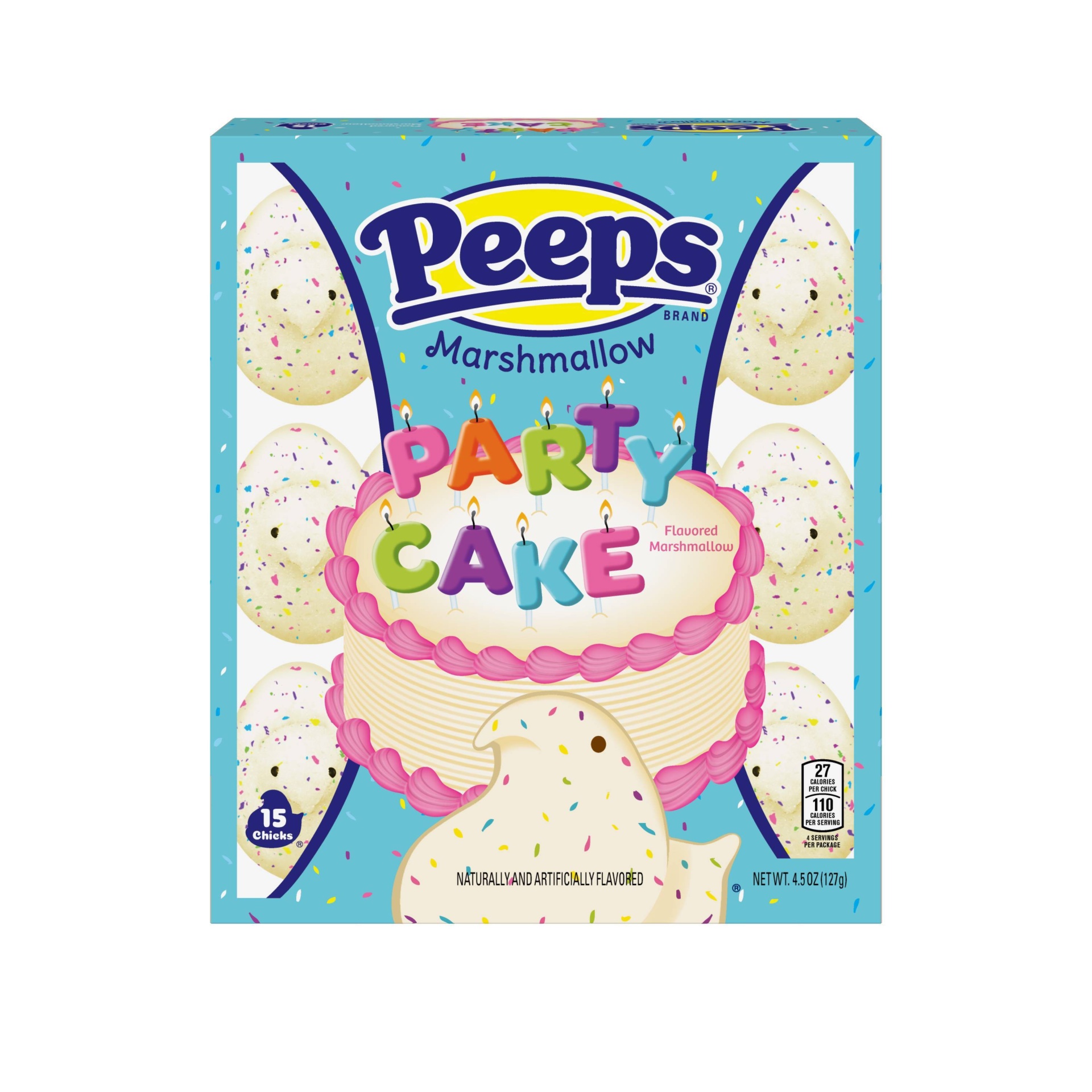 slide 1 of 6, Peeps Easter Party Cake Marshmallow Chicks - 4.5oz/15ct, 4.5 oz, 15 ct