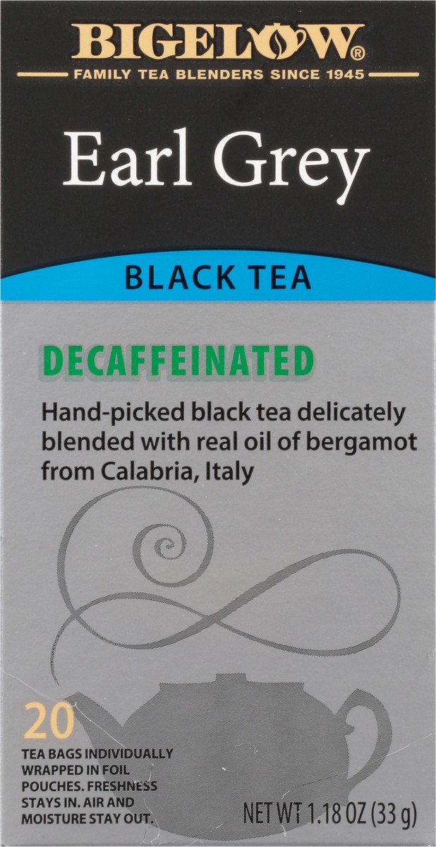slide 6 of 9, Bigelow Earl Gray Decaffeinated Tea, 20 ct