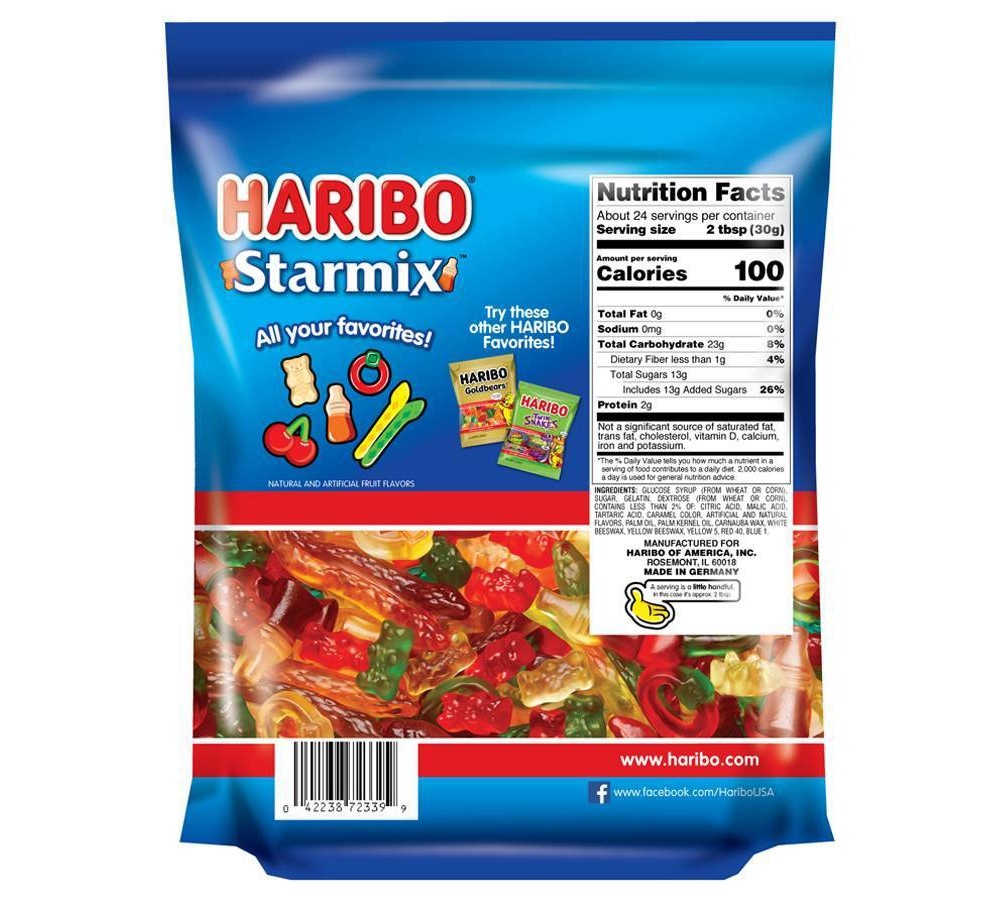 slide 3 of 3, Haribo Starmix, 25.6 oz