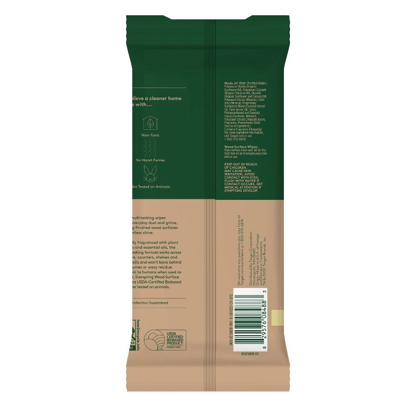 Lemon & Mint Wood Surface Specialty Wipes 30ct Everspring 30 ct Shipt