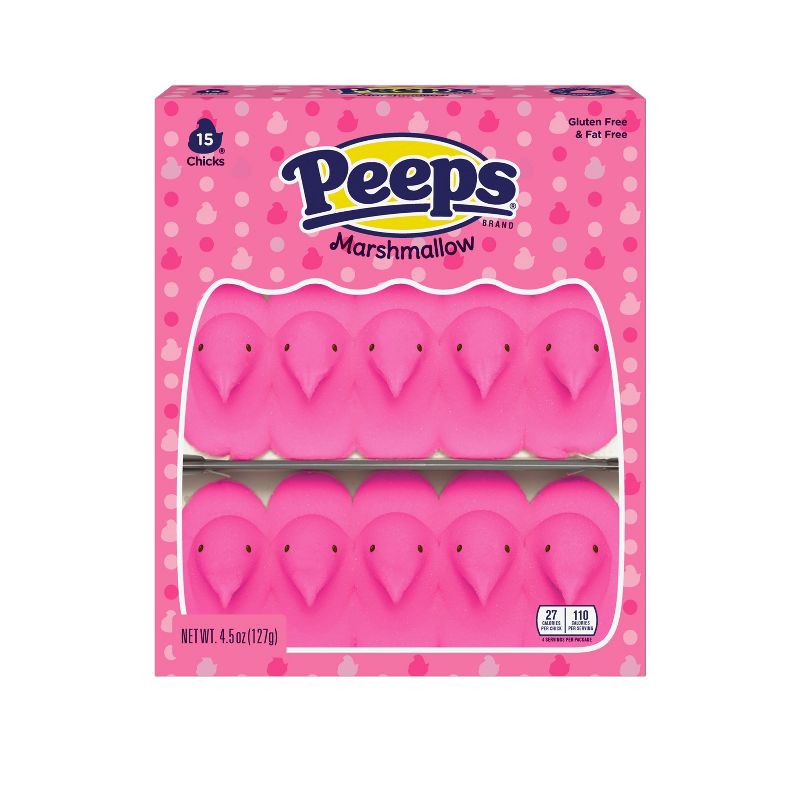 slide 1 of 10, Peeps Easter Pink Chick - 4.5oz/15ct, 4.5 oz, 15 ct