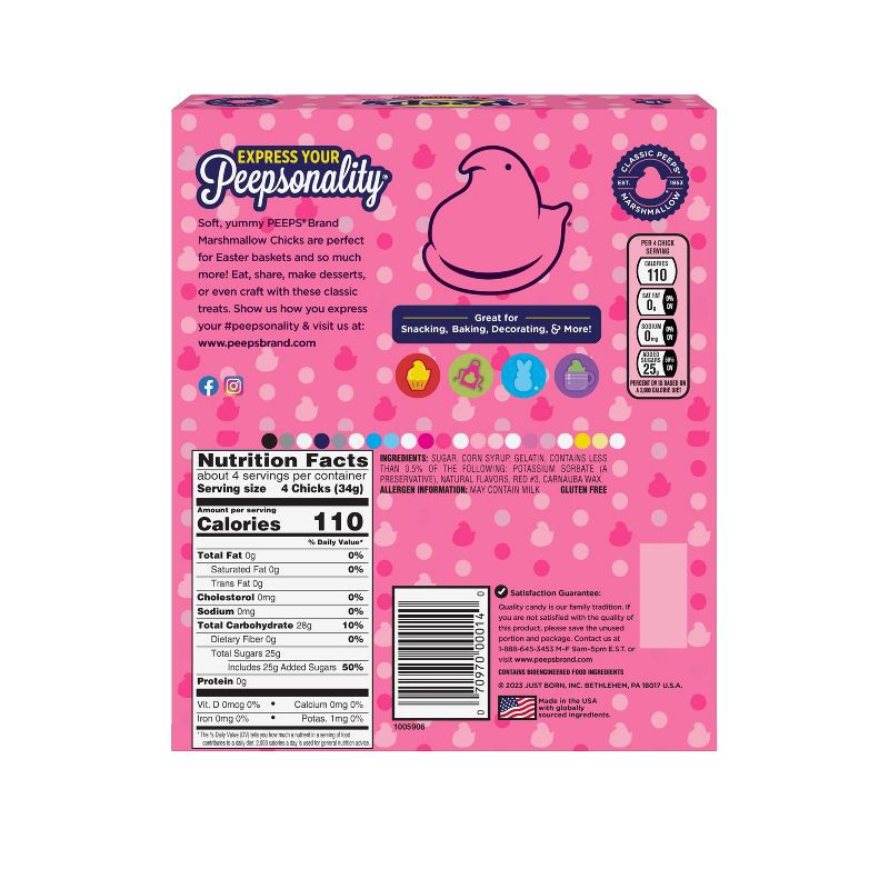 slide 2 of 10, Peeps Easter Pink Chick - 4.5oz/15ct, 4.5 oz, 15 ct