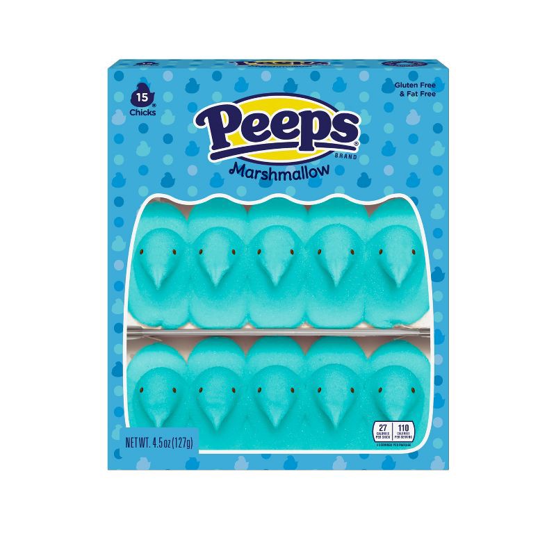 slide 1 of 10, Peeps Easter Blue Chicks - 4.5oz/15ct, 4.5 oz, 15 ct