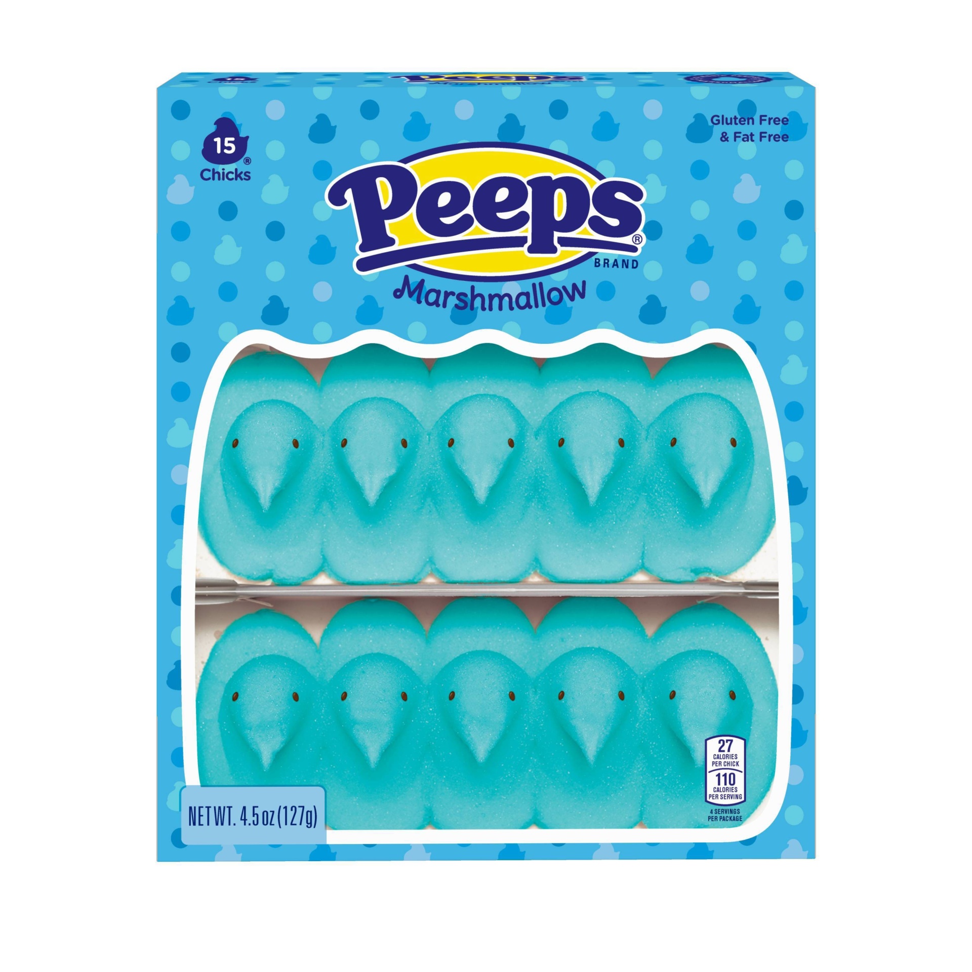 slide 1 of 10, Peeps Easter Blue Chicks - 4.5oz/15ct, 4.5 oz, 15 ct