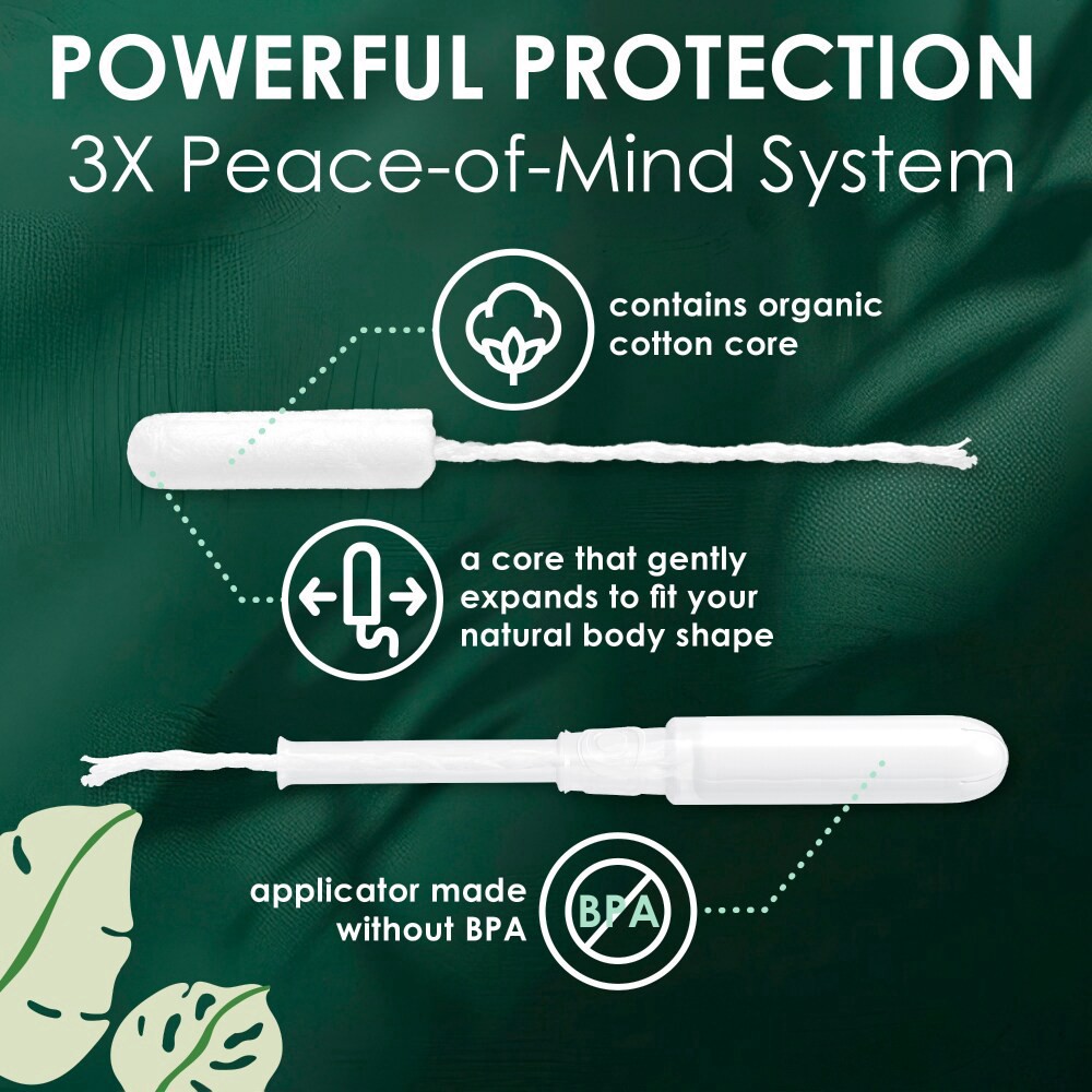 slide 6 of 6, L. Cotton Tampons Super Plus Absorbency Multipack, Organic Cotton, 26 ct