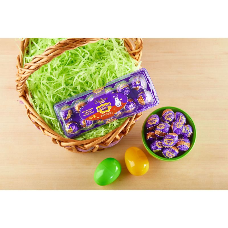 slide 2 of 6, Cadbury Mini Caramel Milk Chocolate Eggs Easter Candy Tray - 12ct/3.8oz, 12 ct; 3.8 oz