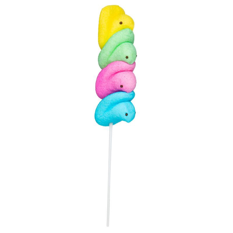 slide 2 of 3, Peeps Easter Rainbow Marshmallow Chick Pop Candy - 1.375oz, 1.375 oz