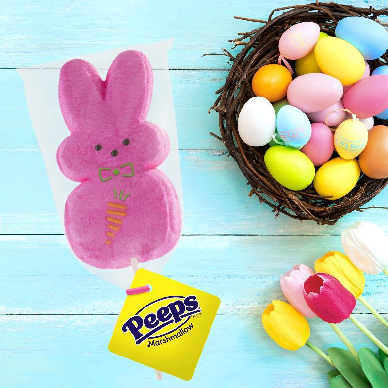 slide 4 of 5, Peeps Pink Marshmallow Easter Bunny Lollipop - 1.5oz, 1.5 oz