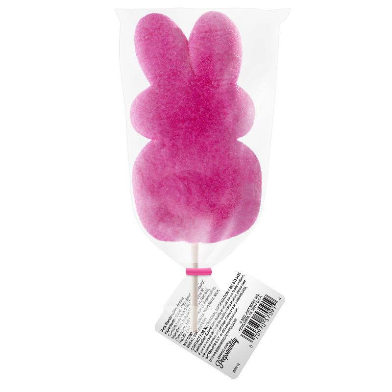 slide 4 of 5, Peeps Pink Marshmallow Easter Bunny Lollipop - 1.5oz, 1.5 oz