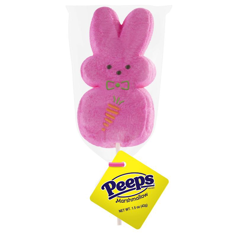 slide 1 of 5, Peeps Pink Marshmallow Easter Bunny Lollipop - 1.5oz, 1.5 oz