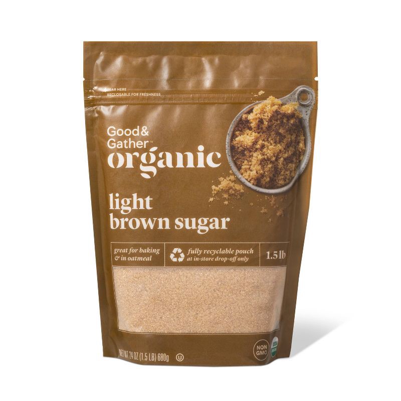 slide 1 of 3, Organic Light Brown Sugar - 24oz - Good & Gather™, 24 oz